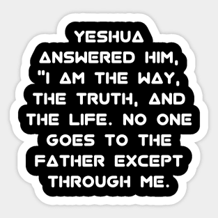 John 14:6 Names of God Bible Text Sticker